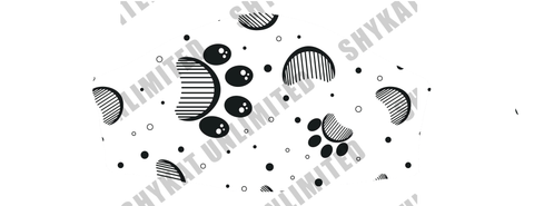 Fashion Face Covers-Pawprints-White/Black